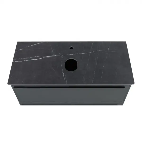 Фото Столешница La Fenice Granite Black Olive Light Lappato 100 см Черная