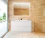 Фото Тумба с раковиной BelBagno Marino 100 bianco lucido, напольная (MARINO-1000-2C-PIA-BL-P+BB1000/445-LV-MR-PR)
