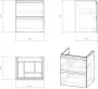 Фото Тумба с раковиной Cersanit Moduo 50 (SB-SZ-MOD-MO50/Wh+S-UM-COM50/1-w)