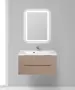 Фото Тумба с раковиной BelBagno Marino 90 capucino lucido (MARINO-900-2C-SO-CL-P+BB900/450-LV-MR-AST)