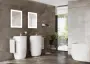Фото Тумба с раковиной Roca Inspira 80 851076403+смеситель Naia 7.5A30.9.6C0.0+зеркало Irida 812341000 (Уценка: выставочный экземпляр)