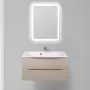 Фото Комплект мебели BelBagno Marino 90 rovere grigio (MARINO-900-2C-SO-RG-P+BB900/450-LV-MR-AST+SPC-MAR-600-800-LED-TCH)