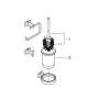 Фото 40757001 Essentials Cube (3 предмета) Набор аксессуаров (Ершик, держатель бумаги, крючок), хром