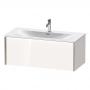 Фото Duravit XViu Тумба подвесная 610x800x480мм, для раковины #234410, 1 ящик, цвет: белый глянцевый/champagne matt