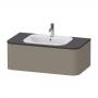 Фото Duravit Happy D.2 Plus Тумба подвесная  354x1000x550мм 1 ящик, цвет: stone grey satin matt