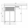 Фото Тумба с раковиной Aquanet Токио 58 1 ящик, 2 двери (237745+00235499)