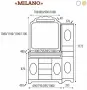 Фото Тумба под раковину Misty Milano Л-Мил01120-0134Я белая с патиной