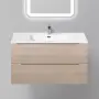 Фото Тумба с раковиной BelBagno Etna 90 rovere grigio (ETNA-900-2C-SO-RG-P+BB900ETL)