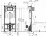 Фото Система инсталляции Alcaplast Sadromodul AM101/1120-3:1RUS SET+M70 с белой кнопкой