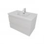 Фото AQ77080-LG Комплект мебели: Тумба 80см ВЕГА с раковиной AQ0480-00, 2 ящика, цвет серый туман