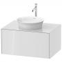 Фото Duravit White Tulip Тумбочка подвесная, 408x800x550 мм,  1 выдвижной ящик, цвет: белый высокоглянцевый