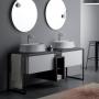 Фото Simas Frame Металл. структура 181x57xh72 см с ящиком с мех. откр.push pull и с открытым элементом. Сифон и монт.набор включены. серый ясень