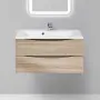 Фото Тумба с раковиной BelBagno Marino 90 rovere bianco (MARINO-900-2C-SO-WO-P+BB900/450-LV-MR-AST)