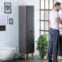 Фото Шкаф-пенал VitrA Sento 40 L 60856 матовый антрацит