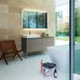 Фото Duravit XSquare Консоль для базы на  раковину слева  1400х550 мм , цвет орех 77