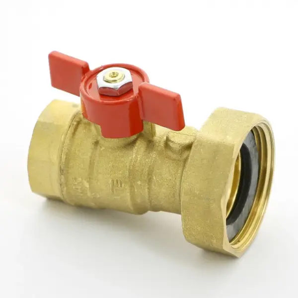 Фото Кран шаровой ВВ 1" UNI-FITT х 1 1/2" с накидной гайкой и уплотнением (117G4600)