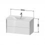 Фото Duravit XViu Тумба подвесная 565x1010x469мм под раковину # 233210, 2 ящика, цвет: белый глянцевый