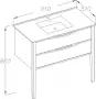 Фото Тумба с раковиной Opadiris Риголетто 90 (Z0000012843+050400-u-01)