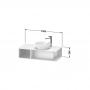 Фото Duravit D-Neo Тумбочка подвесная компакт, 260x1000x480 мм, 1 открытое отделение на левой стороне, цвет: белый высокоглянцевый