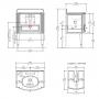 Фото Devon Domino Тумба 68х48х93 см, цвет Pure White с ручкой хром; с мрамором Nero Marquina с 3-мя отв-ми под смесит; с раковиной WHITE 46, цвет белый