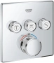 Фото 29126000 Grohtherm SmartControl Внешняя часть термостатического смесителя на 3 выхода, хром