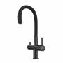Фото Смеситель для кухни с фильтром Milacio Ultra 560 (MCU.560.TBB) total black черный шланг