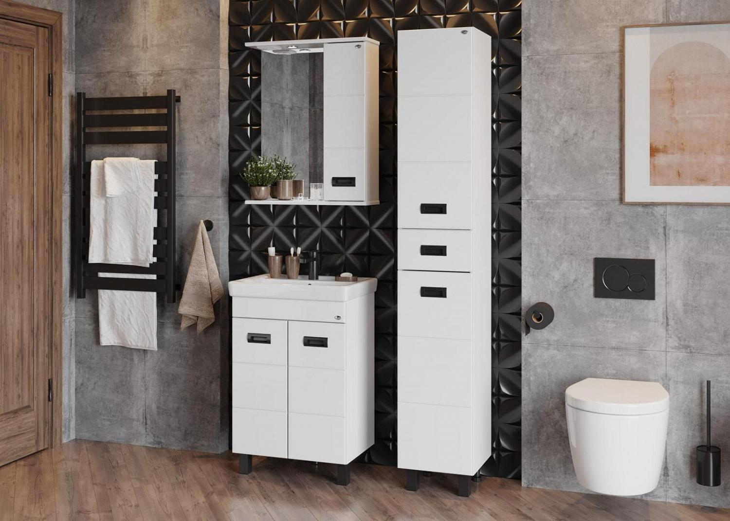 Фото Тумба Onika Балтика-Квадро Black 60.11 белая (106139)