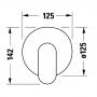 Фото Duravit Wave Смеситель для душа, скрытая часть в комплекте, черный матовый