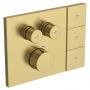Фото Ideal Standard Ceratherm Navigo Solos Смеситель для душа, встраиваемый, термостатический, цвет: PVD Brushed Gold