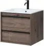 Фото Тумба с раковиной Aquanet Lino 60 271944 дуб веллингтон
