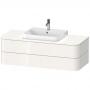 Фото Duravit Happy D.2 Plus Тумба подвесная  408x1300x550мм 2  ящика, цвет: белый глянцевый