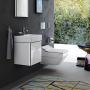 Фото Duravit XSquare База под раковину 434х340х397 мм, 1 дверца левая, Цвет белый глянцевый (для раковины 073245)