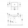 Фото Duravit Happy D.2 Plus Раковина 600х400мм, без перелива,с выпуском с керамической крышкой цвет: белый