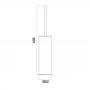 Фото QuadroDesign Ершик для туалета, напольный, цвет: Brushed Stainless Steel
