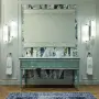 Фото OASIS LUTETIA Консоль под раковину 1650х560х860 мм., напольная, 3 ящика, фурнитура хром, цвет Avio глянцевый