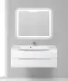 Фото Тумба с раковиной BelBagno Marino 120 bianco lucido (MARINO-1200-2C-SO-BL-P+BB1200/450-LV-MR-PR)
