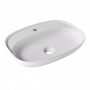 Фото Alice Form Раковина Oval 60x45хВ12 Plan, накладная, с отверстием под смеситель, белый матовый
