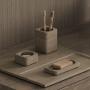 Фото Dea Design Marble Стакан настольный, 8х8xh10.4cм., из мрамора, цвет: Travertine