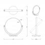 Фото Decor Walther Club Vanity Косметическое зеркало 43см, настольное, увел. 5x, цвет: хром