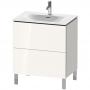 Фото Duravit L-Cube Тумба напольная под раковину # 234473, 2 ящика, 704x720x481мм, цвет White High Gloss