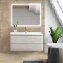Фото Тумба с раковиной BelBagno Albano 90 подвесная, rovere vintage bianco (ALBANO-900-2C-SO-RVB+BB900/455-LV-MR-ALR)