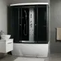Фото Душевая кабина Loranto CS 77-3 А 150x85x215 с тропическим душем, раздвижная дверь, черный профиль (CS00054498)