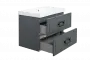 Фото Тумба под раковину La Fenice Cubo Twin Grigio 80 см серая матовая