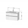 Фото Duravit D-Neo Тумбочка подвесная, 1010x462хh625 мм, 1 ящик цвет: белый высокоглянцевый