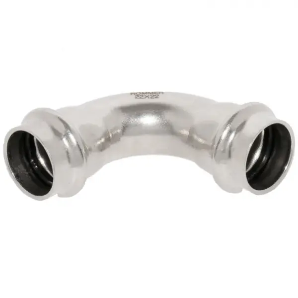 Фото RSS-0003-000028 ROMMER Угольник 90° ВПр-ВПр, 28, из нержавеющей стали прессовой