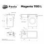 Фото Комплект тумба с раковиной AZARIO Magenta 110 левая под стиральную машину (46) белая (CS00078394)