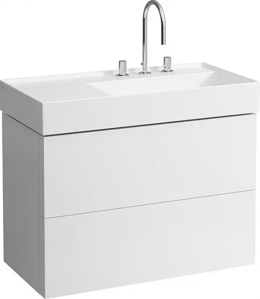 Фото Раковина Laufen Kartell 90х46 8.1033.9.000.111.1 с полочкой слева, без перелива