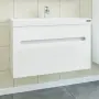 Фото Тумба с раковиной СанТа Лондон 80 подвесная (224004л+Classic80м)