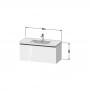 Фото Duravit D-Neo Тумбочка подвесная 440x984x452, 1 ящик, цвет: Black Oak