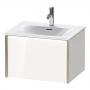 Фото Duravit XViu Тумба подвесная 610x800x480мм, для раковины #234463, 1 ящик, цвет: белый глянцевый/champagne matt